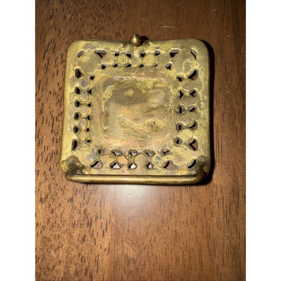 Rich Vintage Character Brass Belt Buckle Artisan Made Brutalist Mid Century - Picture 5 of 8